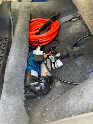 We ended up mounting it under the rear seat in the driver side. I got the rear Ox locker hooked up and running flawlessly. I also picked up the ARB air hose so I can air down and have onboard air. 
