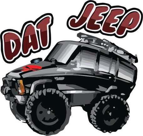 Ordering some Dat Jeep stickers.
Here's the design I came up with - thoughts?