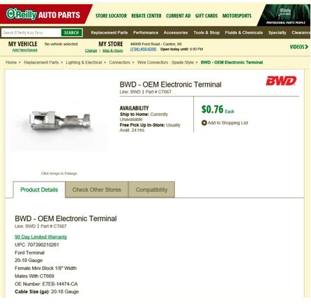 Source for Ford Mini-Block terminals