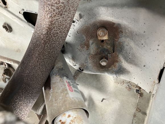 Passenger side shock fell off upper mount