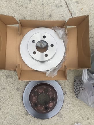 New rotor compared to old