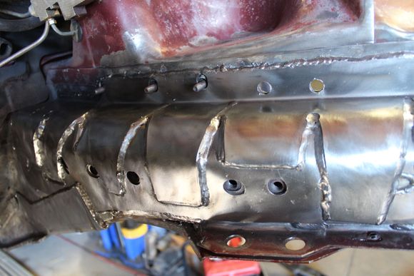 Bottom left you can see the "L" shaped tie in to the Rustys stiffeners that strengthen the "frame rails"