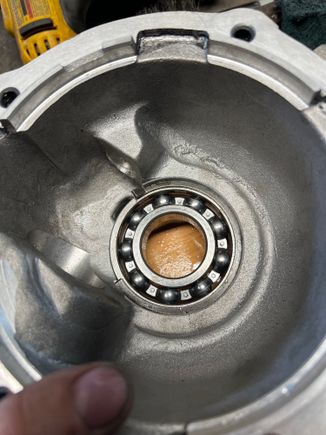 A view of the retaining ring installed on the backside 