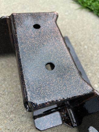 Close-up of the finish with the copper flake clear coat