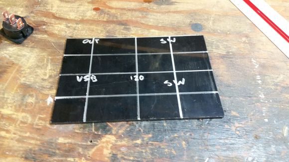 I started with a blank sheet of Kydex for my mounting panel