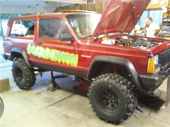 When we were puttin the bigger lift on