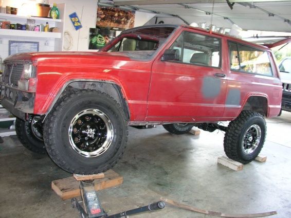 checking for shock lenth "red neck flex"
