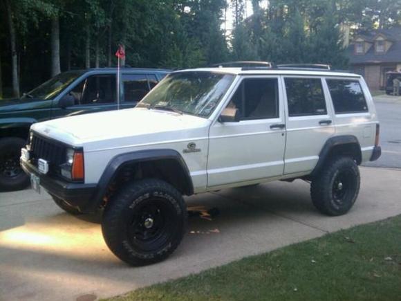 At my buddys house right when we finished putting in the lift and control arms