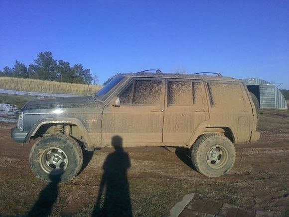 Kinda muddy...(first pass in 2wd)