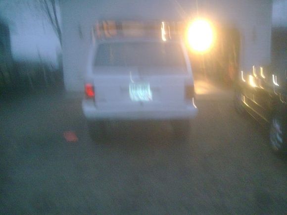 rear view lifted, bad phone camera
