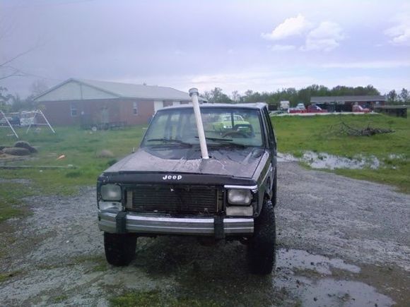like my home made snorkel still got a lil work to make it work right