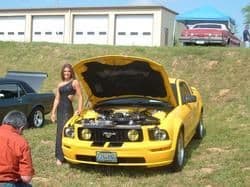 fastlanes.show My first car show - a model wanted to have her pic next to the car!!
