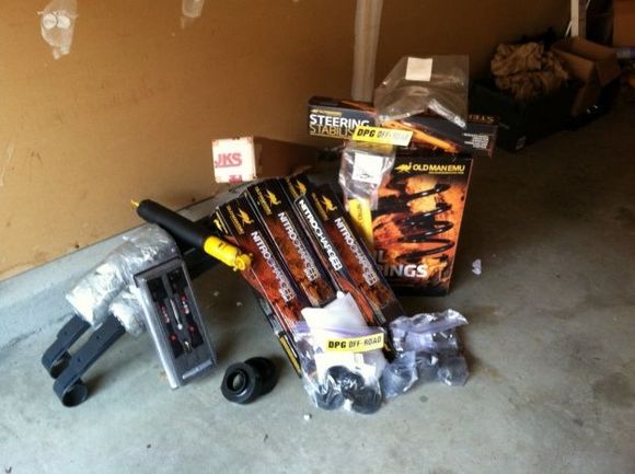 All the lift parts I plan on installing.