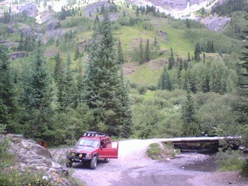 Imogene Basin trail head off of Camp Bird Road