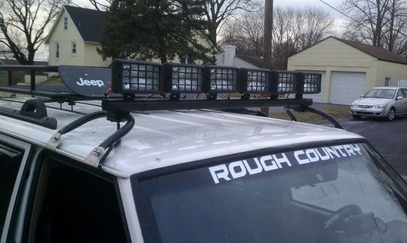 Painted the light bar and wired it with thicker gauge wire with 2 30a relays (3 lights per relay) and a lighted switch.
