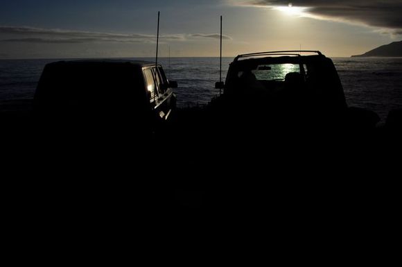 XJs watching the sunset