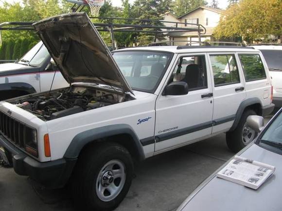 Just pushed her off the tow dolly!!!