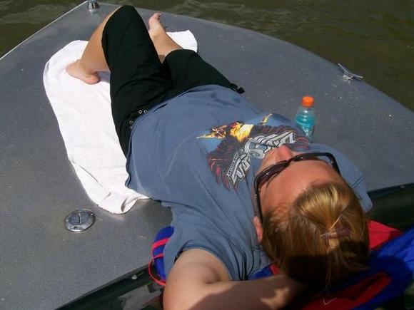 I fell asleep on the front of my boat, that was one hell of a sunburn!