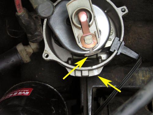 rotor marks lined up