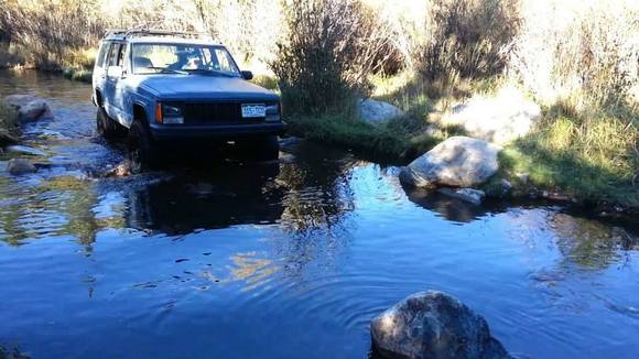 Same small water crossing at Coney Flats.