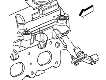 Camshaft position sensor, located on driver’s side of the head, there’s another one on the exhaust side. Tells the computers what the camshaft degrees are 