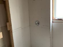 The shower stall 