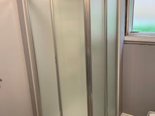 The shower is completely finished 