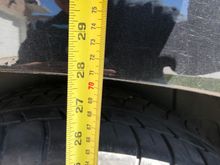 After FE5 springs installed 27 5/8 and a 10 mile drive in the country to seat the springs , this is the drivers side