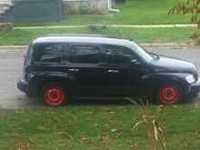 Oldblue in red steely rims