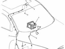 Part number 1 was my issue , the connector above the headliner in cable part #7 could be the problem Or the connector at part # 2