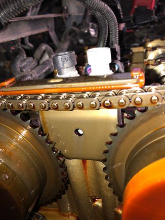 This was an eBay chain stretched out at 20,000 miles, CEL tipped me off Code P0014 and P0016