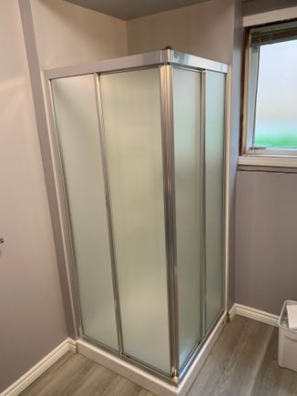 The shower is completely finished 