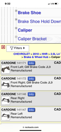 You will need the front left and right csliper brackets , you still use your OEM calipers 