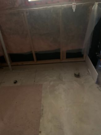 The plumbing rough in