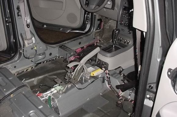 That’s it with the yellow connector under the E brake lever