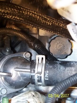 No wires are located that area, just looms that run by there