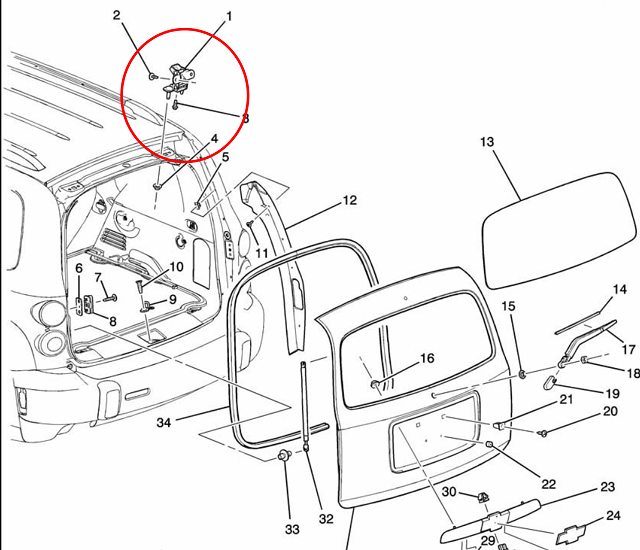 Lift gate adjustment Chevy HHR Network