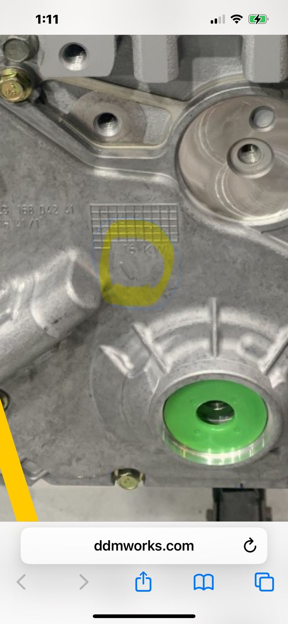 This mark, I’ve circled in yellow. 