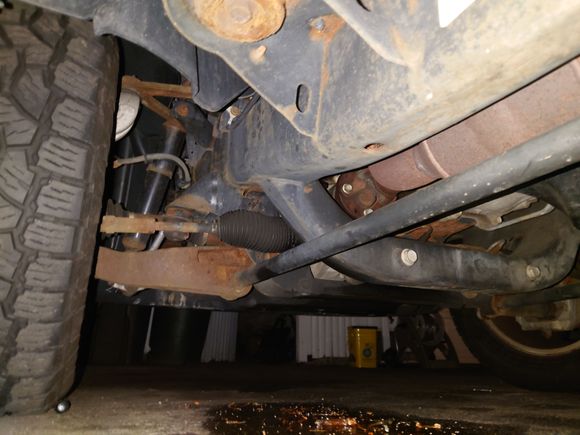 steering boot leak drivers side