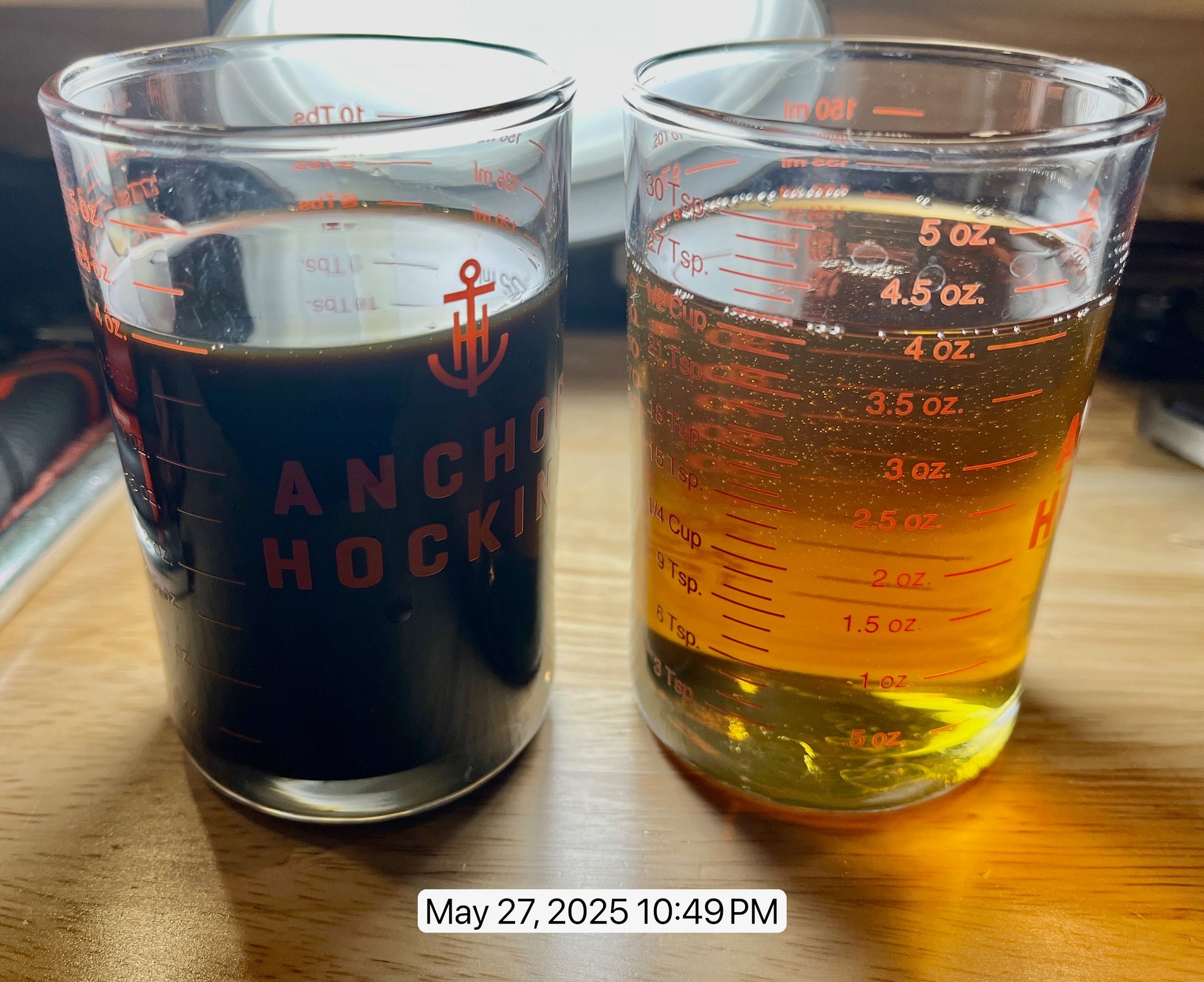 Engine oil drained from '07 Honda Civic (3 days, 189 miles).