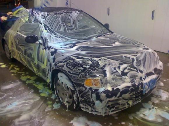 Lots of Suds. Not a Spot Missed! Using Tri-Somthing or other Soap