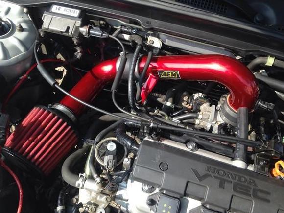 After - Cleaned engine bay and put in AEM air intake