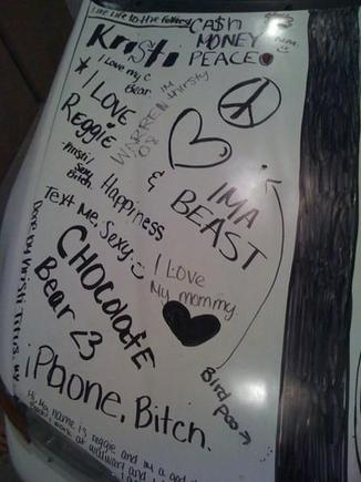 My frind Kristi did this to my hood lol