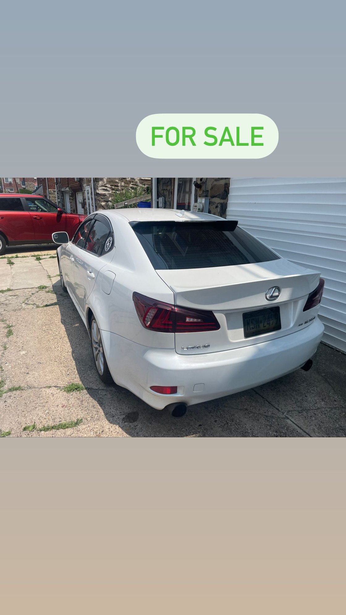 2008 Lexus IS250 - 2008 Lexus is250 awd for sale 6k - Used - VIN JTHCK262385026200 - 145,000 Miles - 6 cyl - AWD - Automatic - Sedan - White - Upper Darby, PA 19082, United States