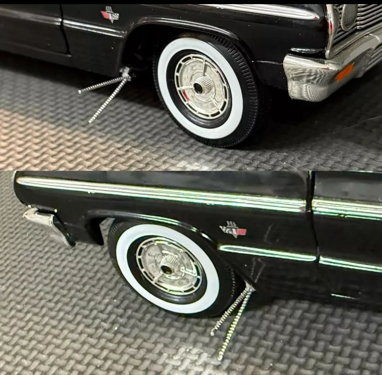 These are what was used back in the day to keep those white sidewalls from getting scraped. They really wouldn't be a good look on today's modern cars but they definitely get the job done.