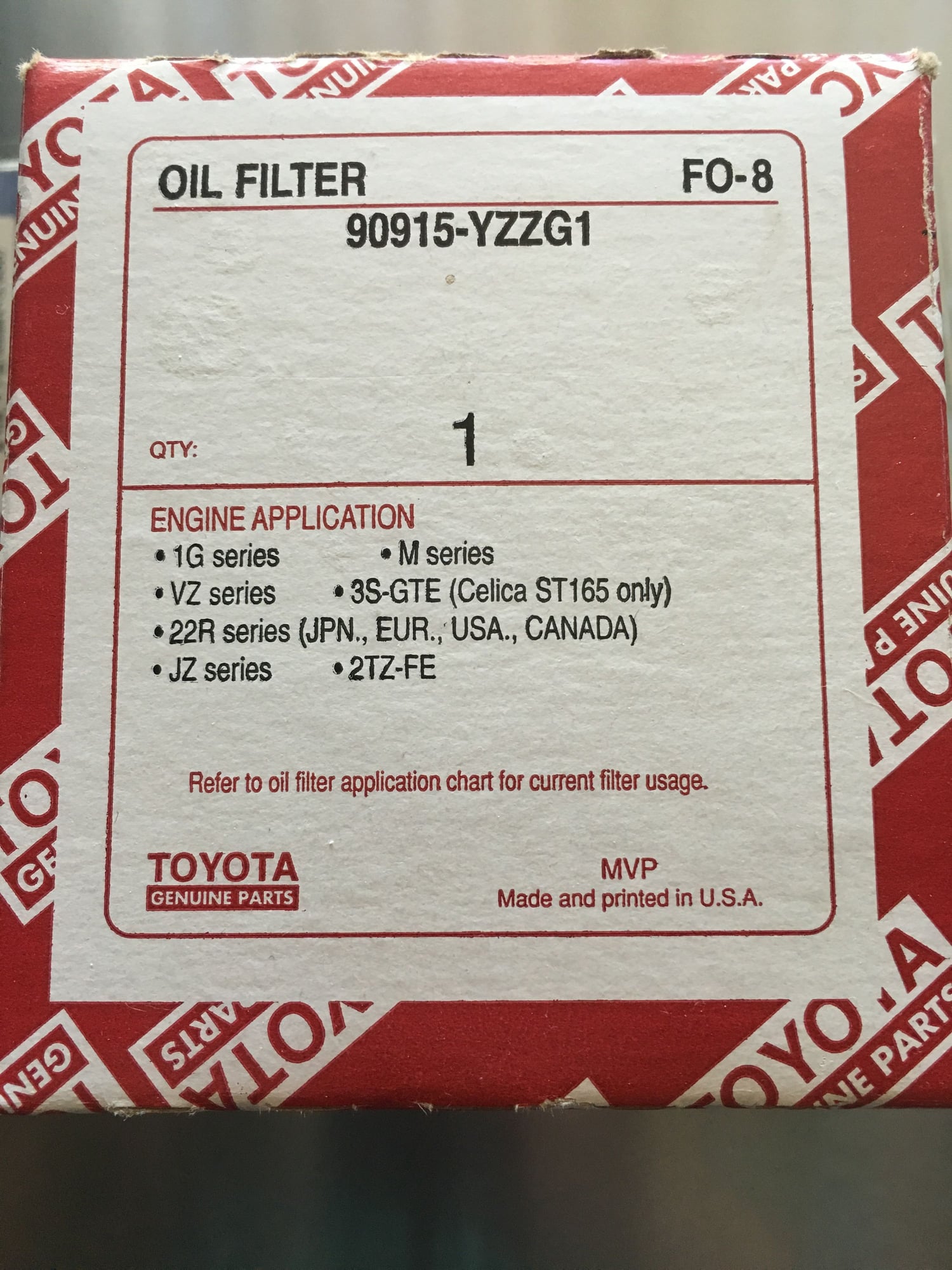 Miscellaneous - Original Toyota Oil Filter 90915-YZZG1 - New - Los Angeles, CA 90017, United States