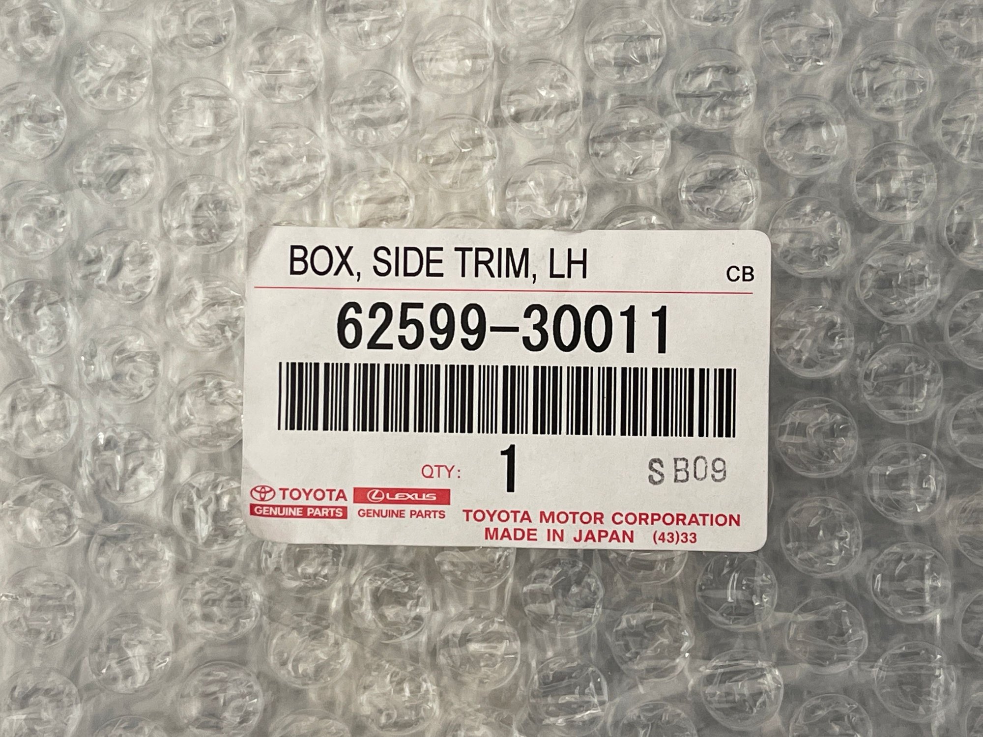 Interior/Upholstery - 2019 GS Trunk Floor Storage Box (Left) - P/N: 62599-30011 - Used - 2016 to 2020 Lexus GS350 - San Bernardino, CA 92407, United States