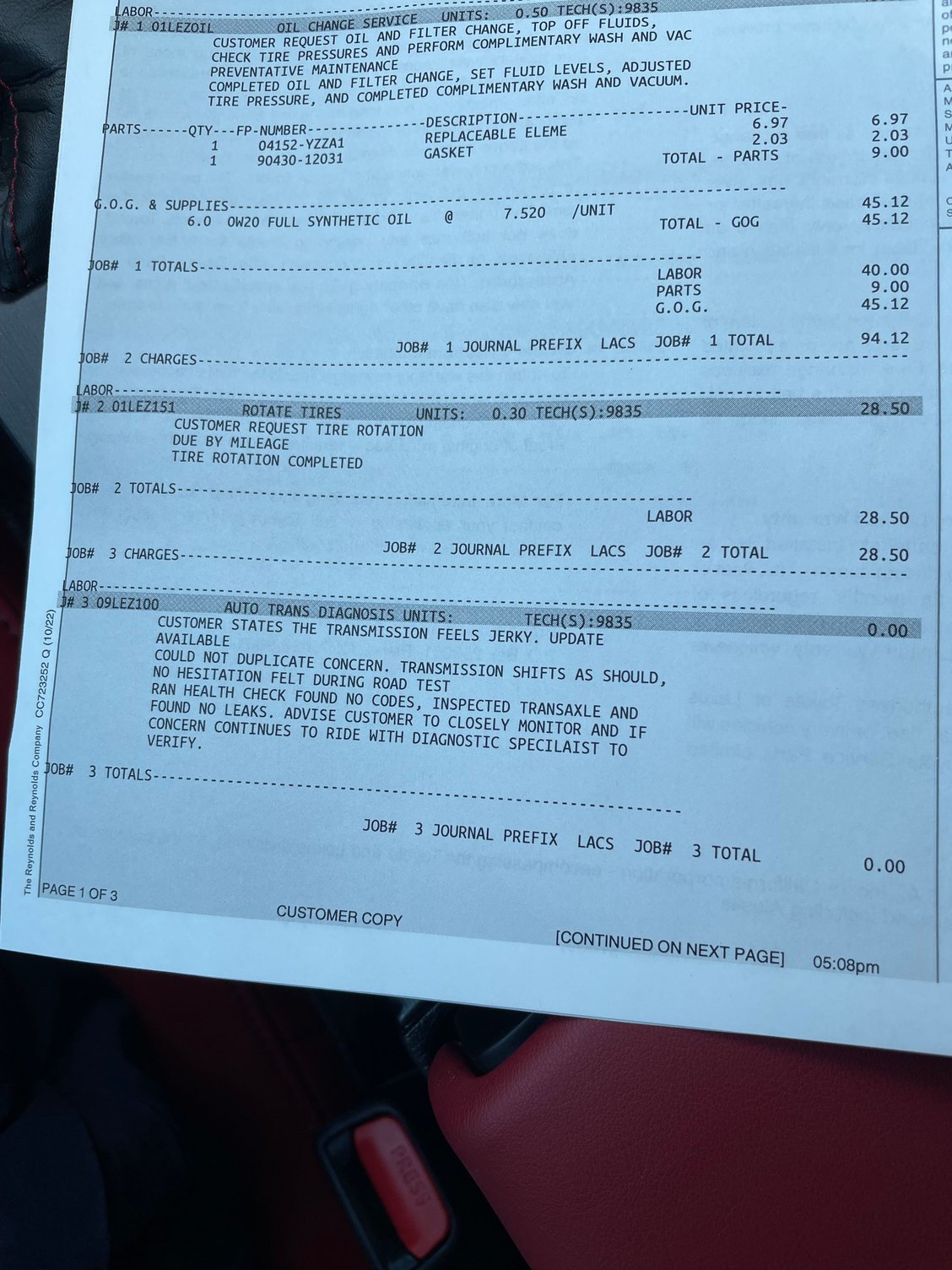 2019 ES 350 Jerky transmission fixed by software update? ClubLexus
