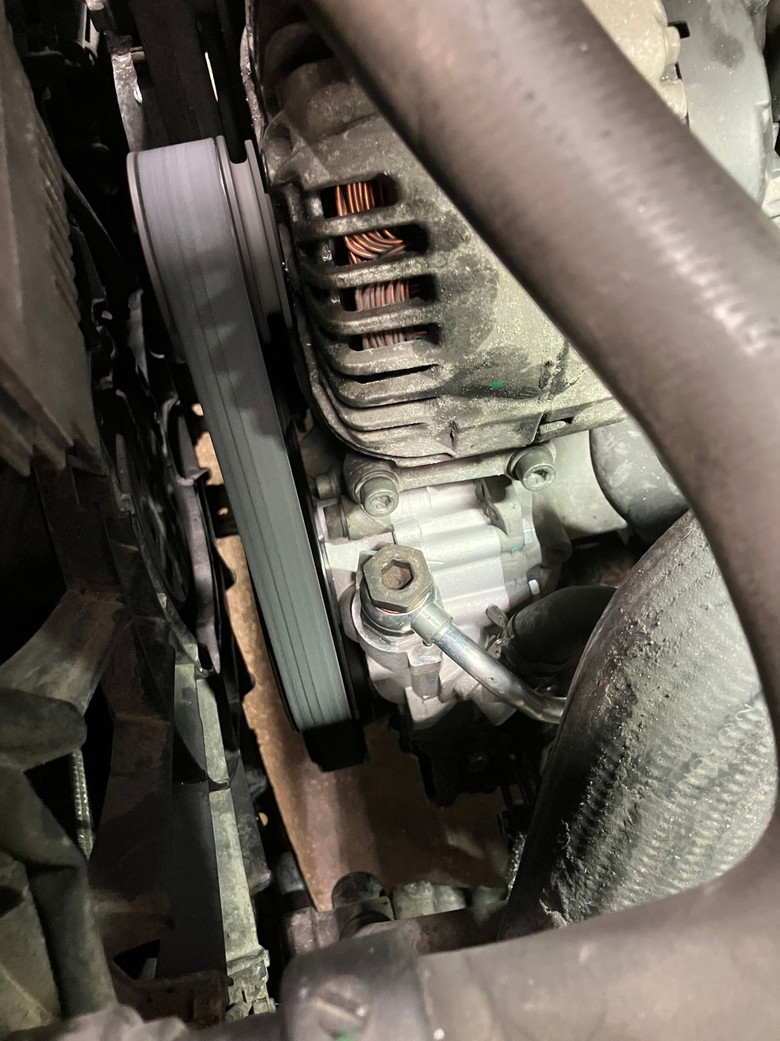 I just did this A4 PS pump and belt and I was lazy so didn't put it in service position.....there was 