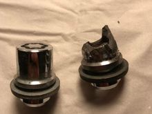 My broken nut on the right vs what McGard sent me to replace it with. Hell no...never again!